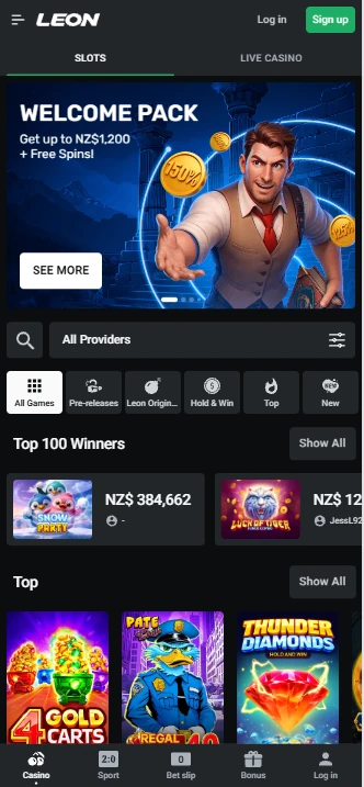 LEON Casino Mobile App