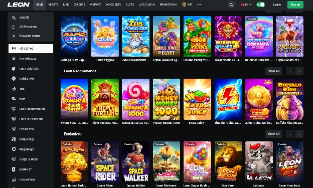 The LEON Pokies Collection