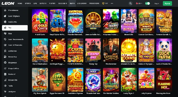 Top LEON Casino’s pokies
